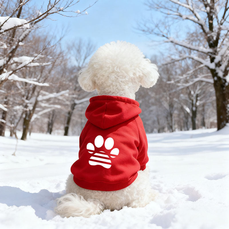 Hooded Fleece Pet Sweatshirt for Dogs and Cats