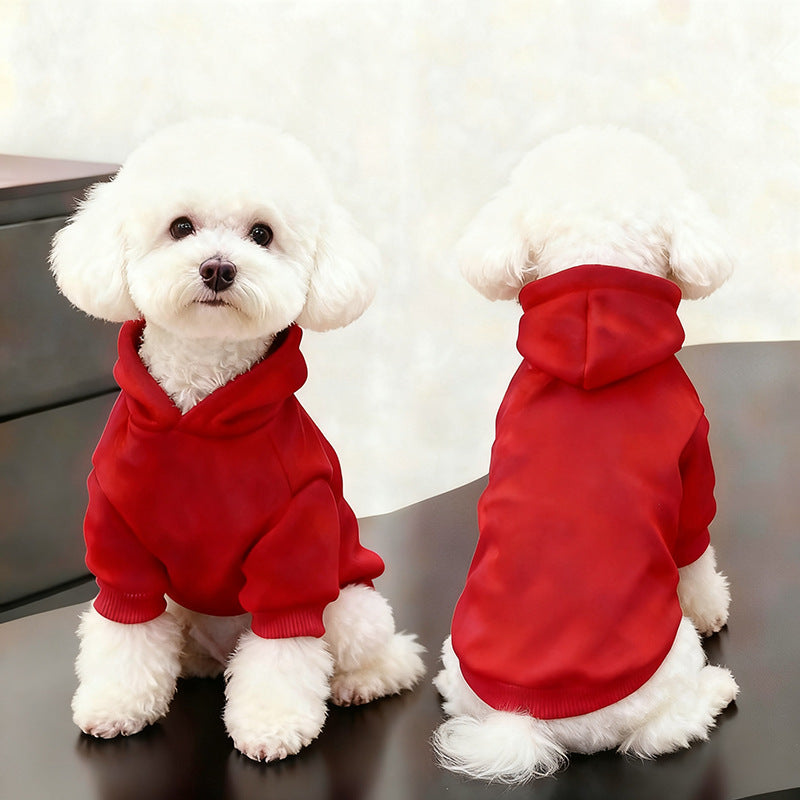 Hooded Fleece Pet Sweatshirt for Dogs and Cats