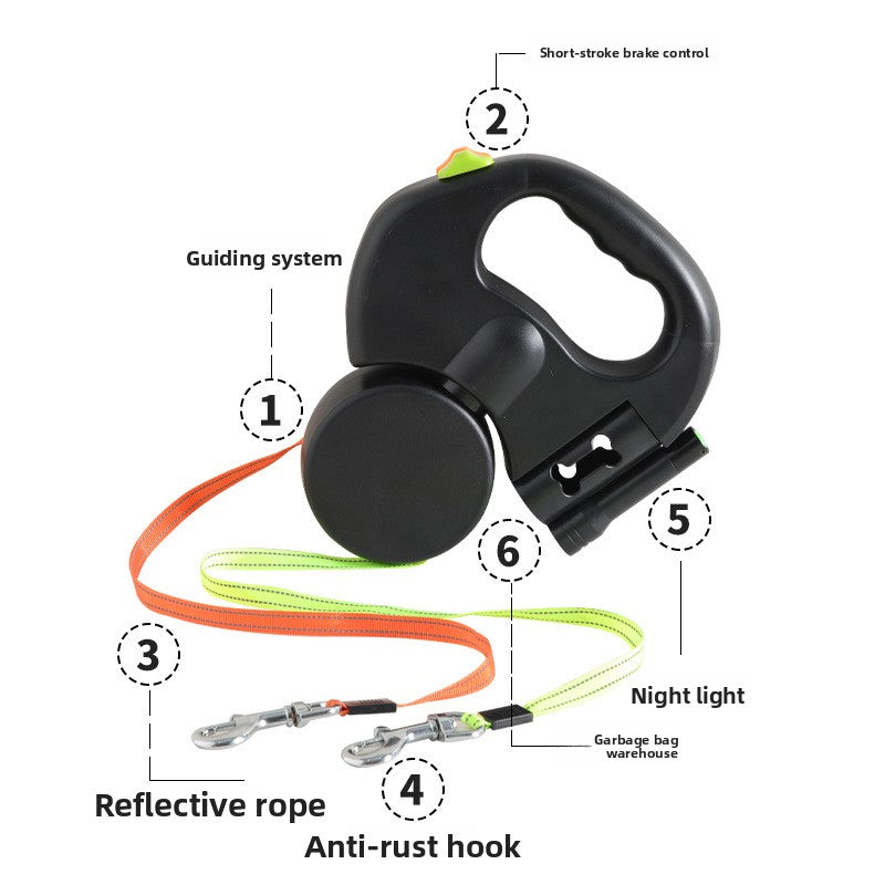 Dog leash with light