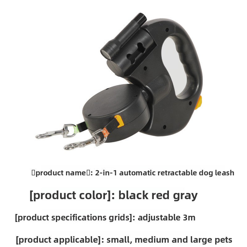 Dog leash with light